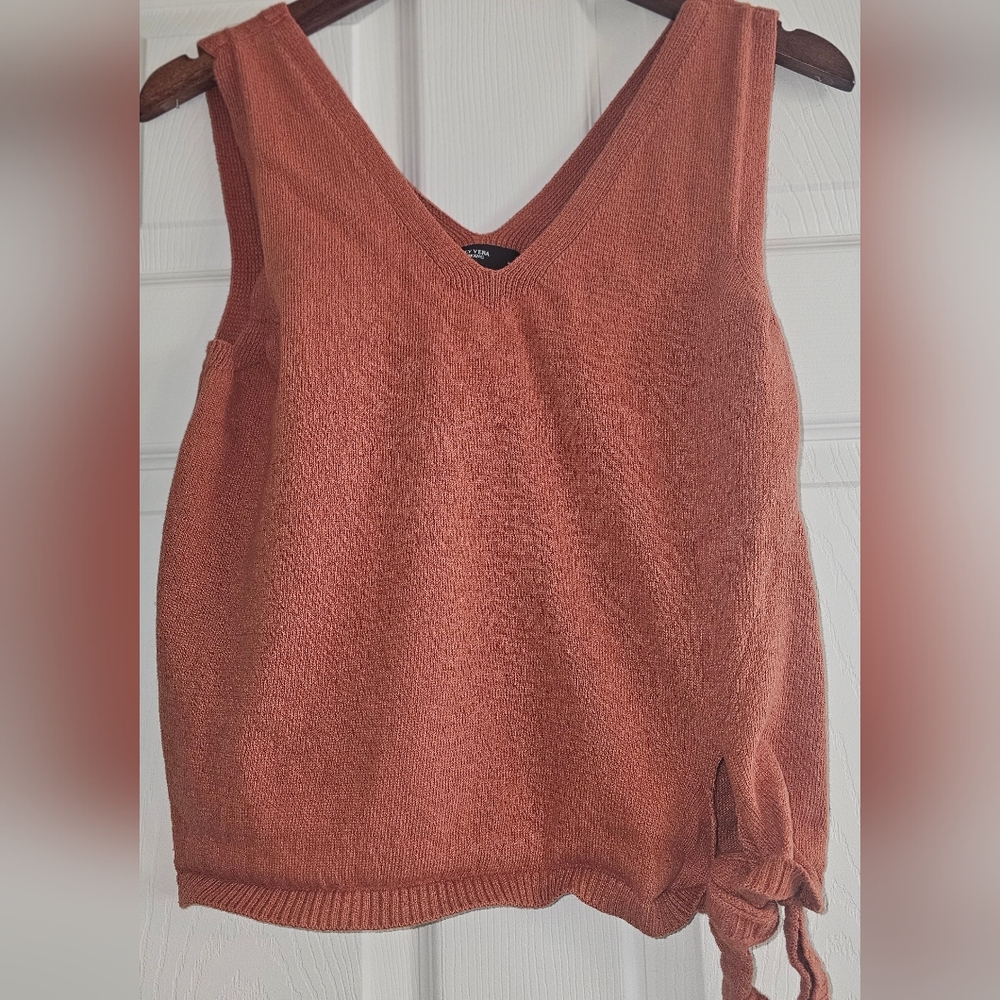Simply Vera Vera Wang Terracotta Knit Sweater Size Medium